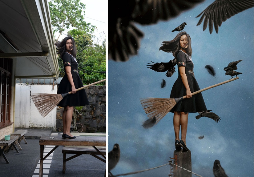 La artista crea mundos fabulosos a partir de fotos de su patio trasero, y es mágico