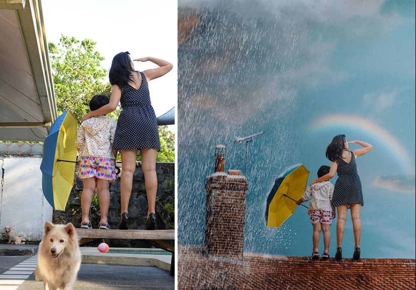 La artista crea mundos fabulosos a partir de fotos de su patio trasero, y es mágico