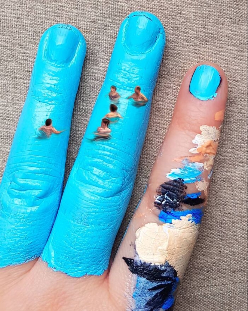La artista utiliza sus manos como lienzo para mostrar mundos ocultos La artista utiliza sus manos como lienzo para mostrar mundos ocultos