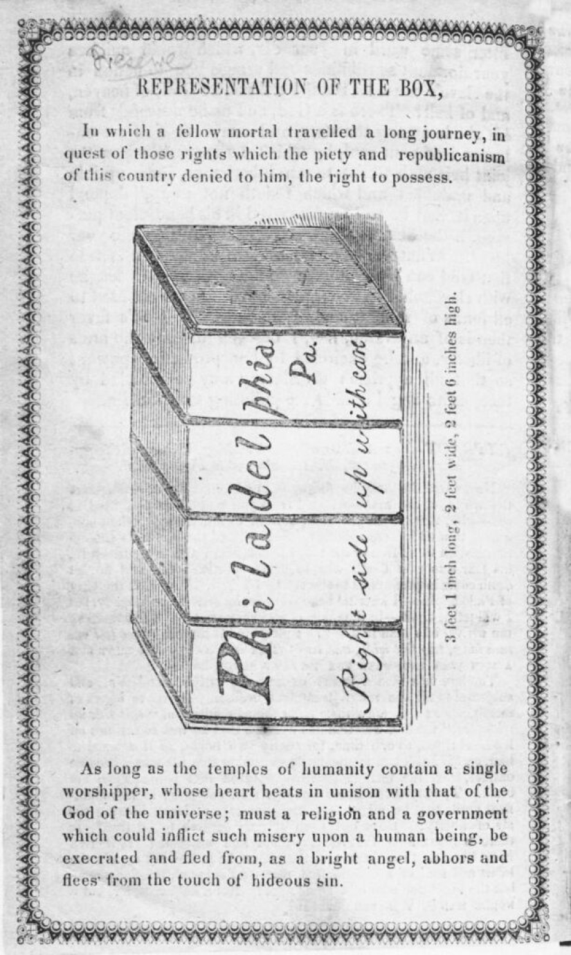 La asombrosa historia del esclavo Henry "Box" Brown, que obtuvo su libertad gracias a una caja