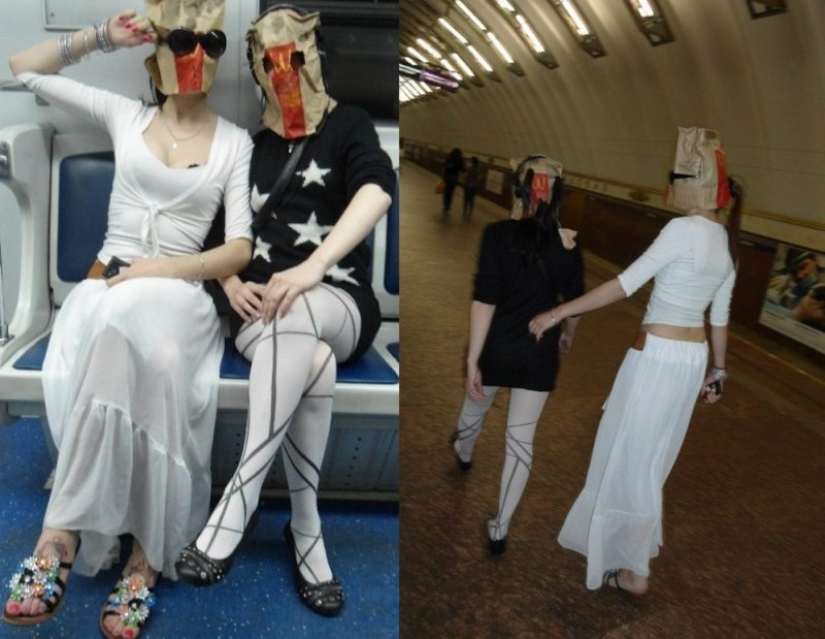 La moda de la gente: el más brillante de los pasajeros en el metro