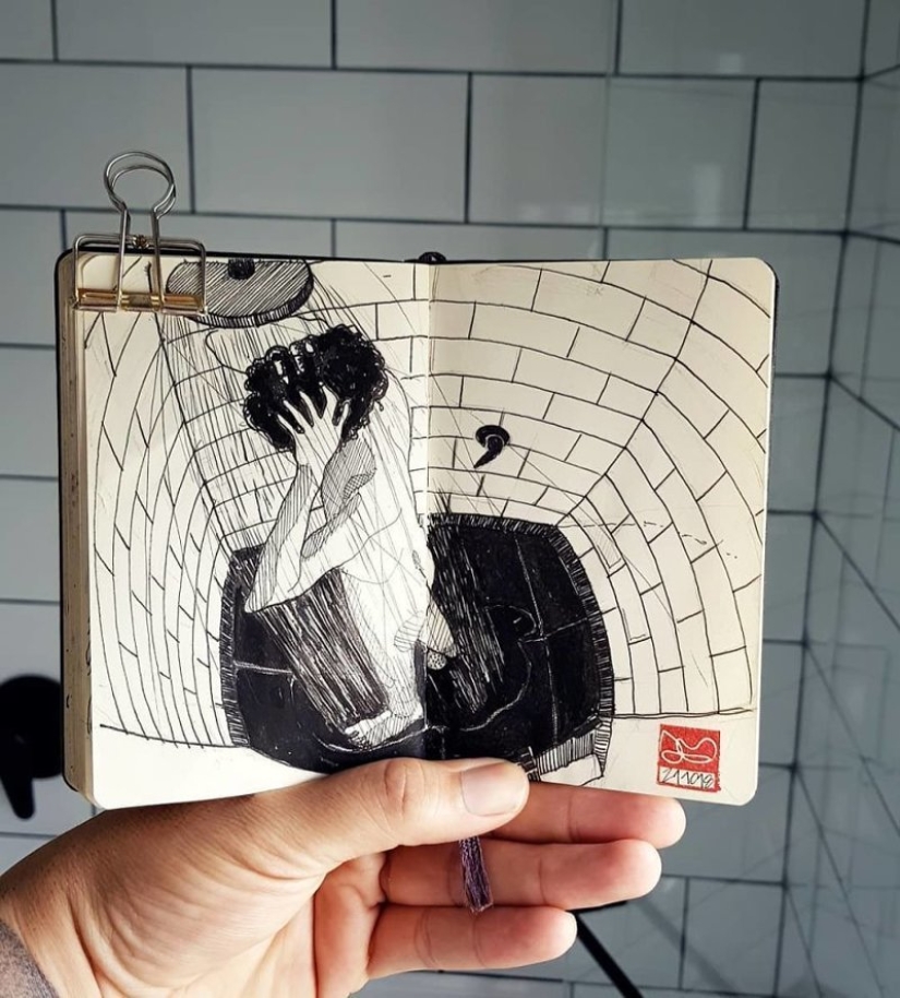 La realidad es transferida al papel: la increíble bocetos del arquitecto desde Colombia