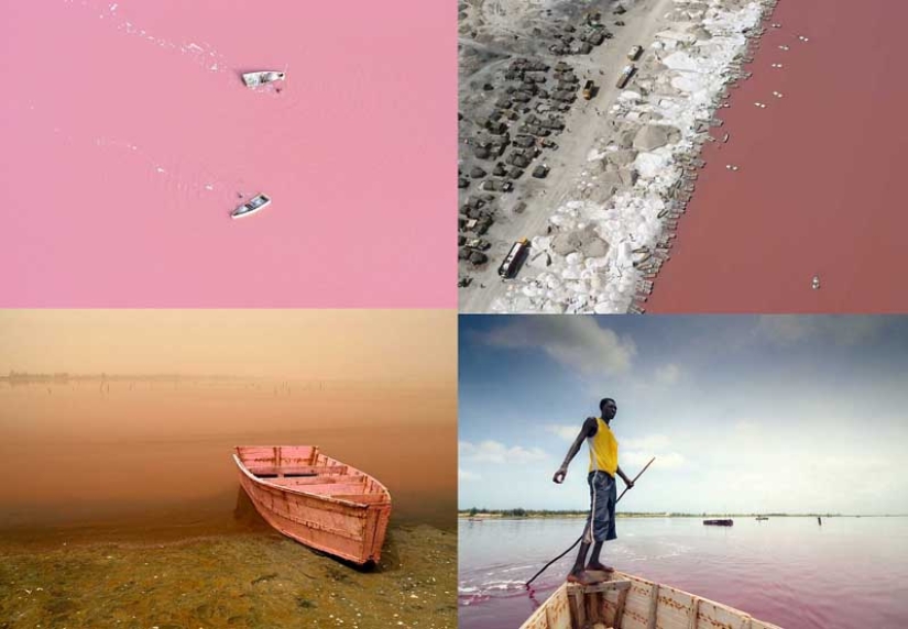 Lago rosa en Senegal