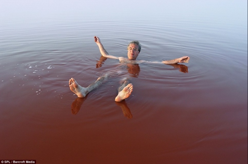 Lago rosa en Senegal