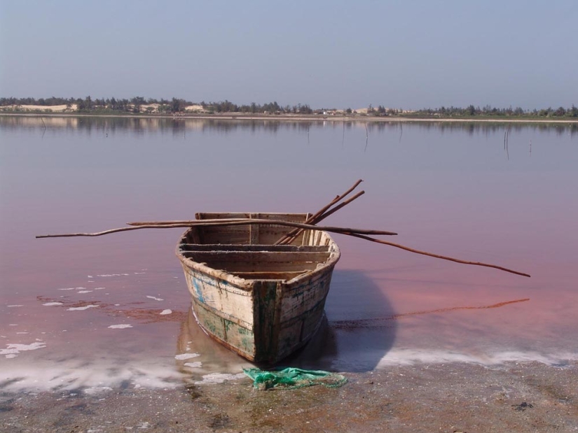 Lago rosa en Senegal