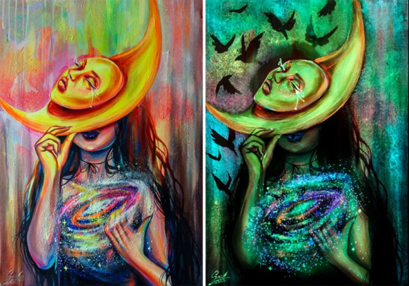 Las pinturas de Vivien Sanislo que se abren en la oscuridad de una manera nueva