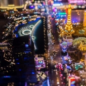 Las Vegas night from a height Las Vegas night from a height