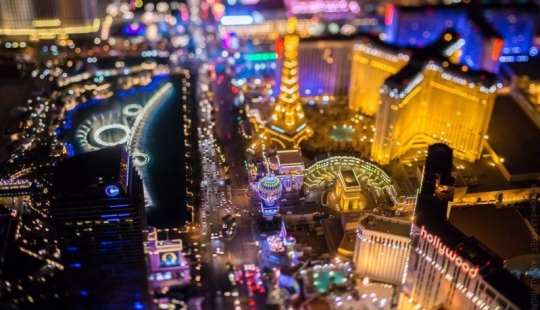 Las Vegas night from a height Las Vegas night from a height