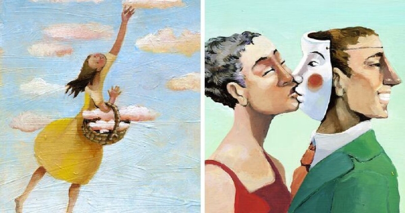 Los defectos y problemas de la sociedad en un surrealista ilustraciones por Christina Bernazzani Los defectos y problemas de la sociedad en un surrealista ilustraciones por Christina Bernazzani