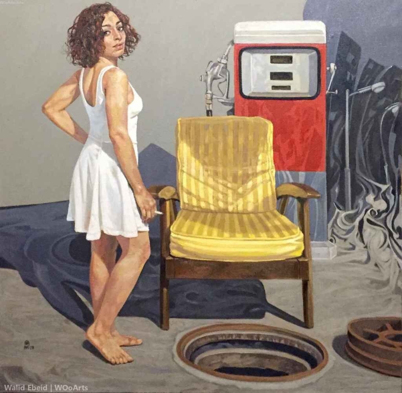 Los destinos de las mujeres en las pinturas del artista egipcio Walid Ebeid