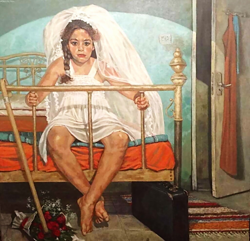Los destinos de las mujeres en las pinturas del artista egipcio Walid Ebeid