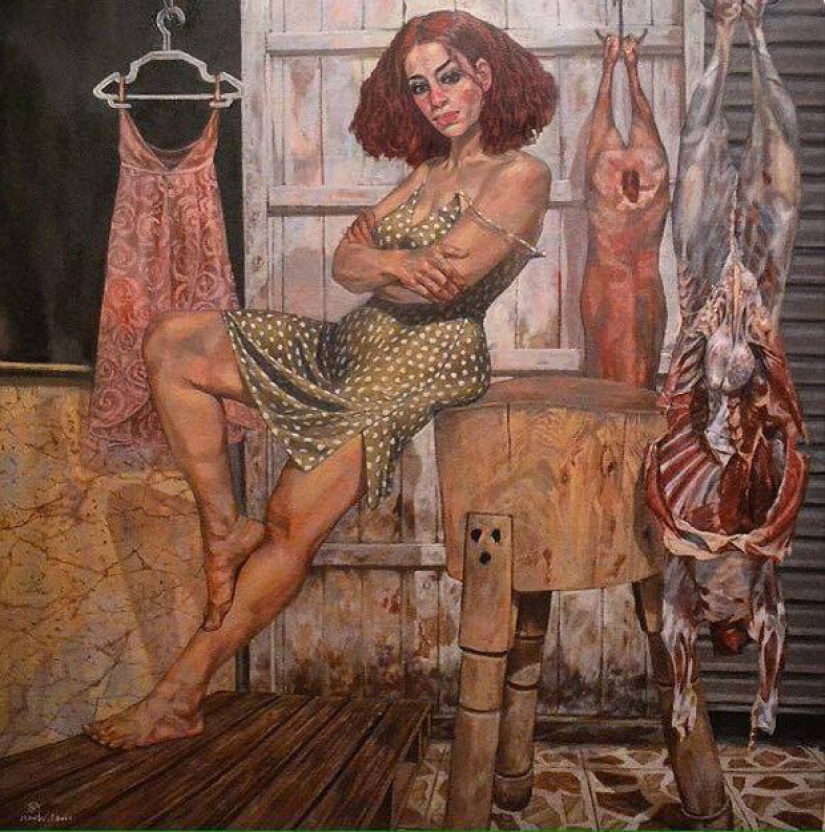 Los destinos de las mujeres en las pinturas del artista egipcio Walid Ebeid