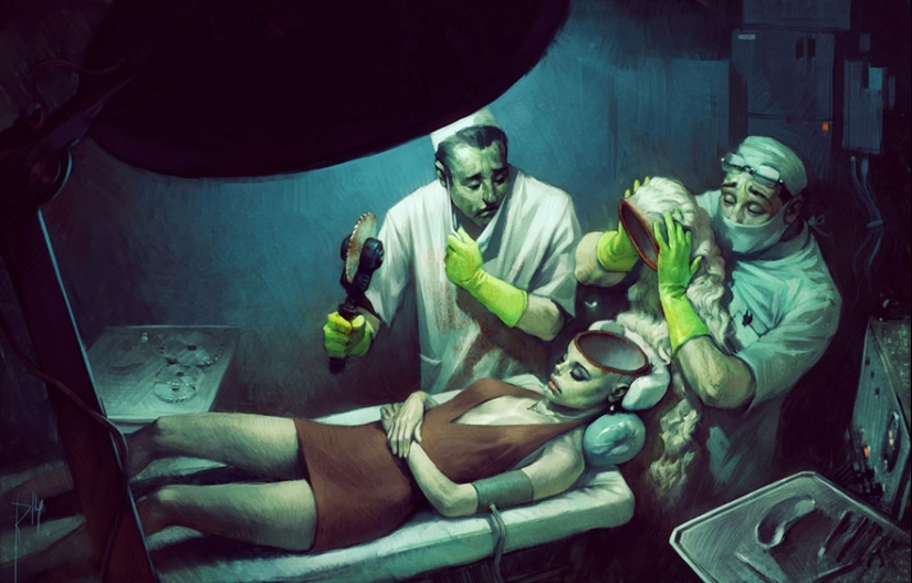 Los dibujos no infantiles de este artista ruso son muy ambiguos