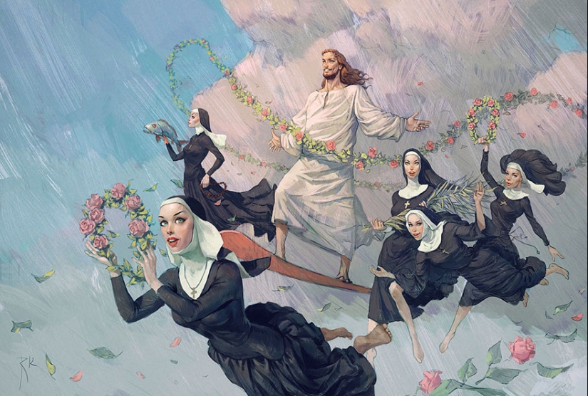 Los dibujos no infantiles de este artista ruso son muy ambiguos