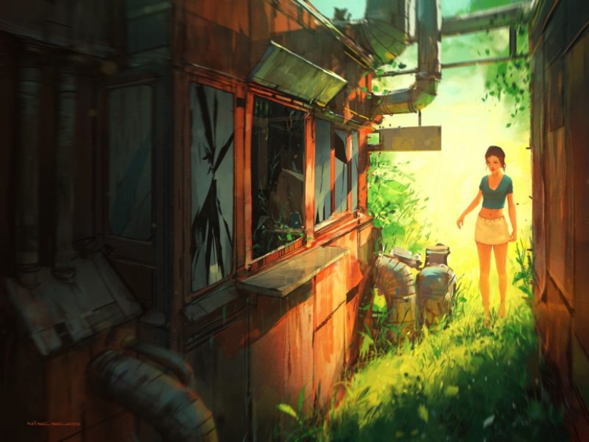 Los fantásticos mundos de colores de Nikolai Lockertsen