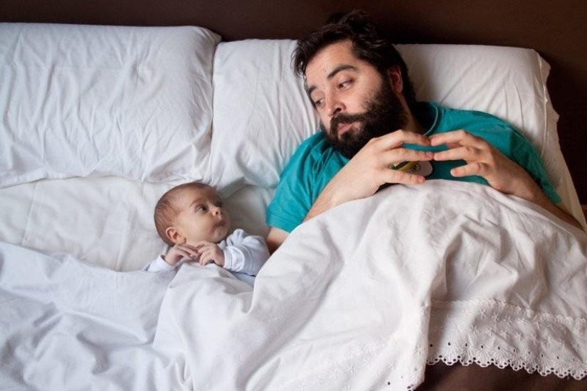 Los hijos en estas fotos son la viva imagen de los padres. Y viceversa
