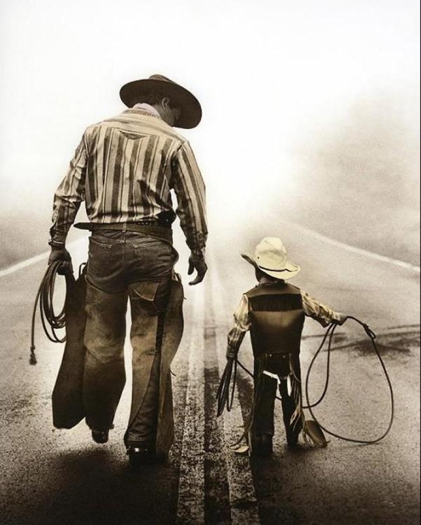 Los hijos en estas fotos son la viva imagen de los padres. Y viceversa