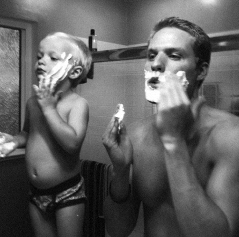 Los hijos en estas fotos son la viva imagen de los padres. Y viceversa