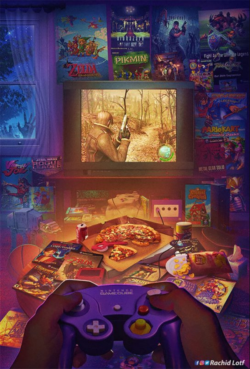 Los niños de los años 90: el artista muestra en sus obras la nostalgia de los viejos juegos de video