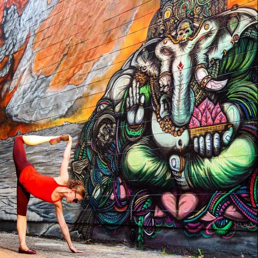 Love and yoga can be practiced anywhere Love and yoga can be practiced anywhere