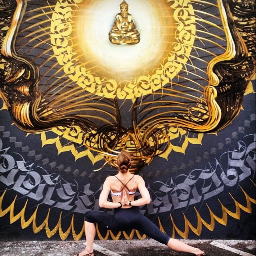 Love and yoga can be practiced anywhere Love and yoga can be practiced anywhere