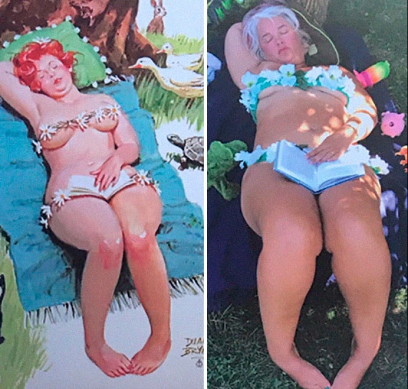 Luxurious Hilda in a modern interpretation: a woman recreated the images of the famous pin-up BBW from the 50s