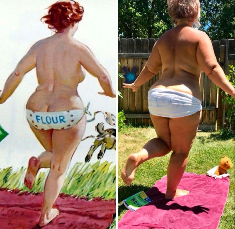 Luxurious Hilda in a modern interpretation: a woman recreated the images of the famous pin-up BBW from the 50s