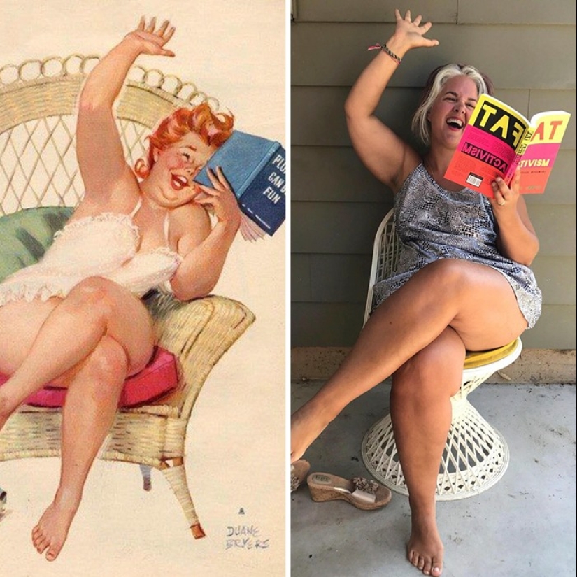 Luxurious Hilda in a modern interpretation: a woman recreated the images of the famous pin-up BBW from the 50s