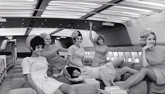 Luxury flight in the seventies on a Boeing 747