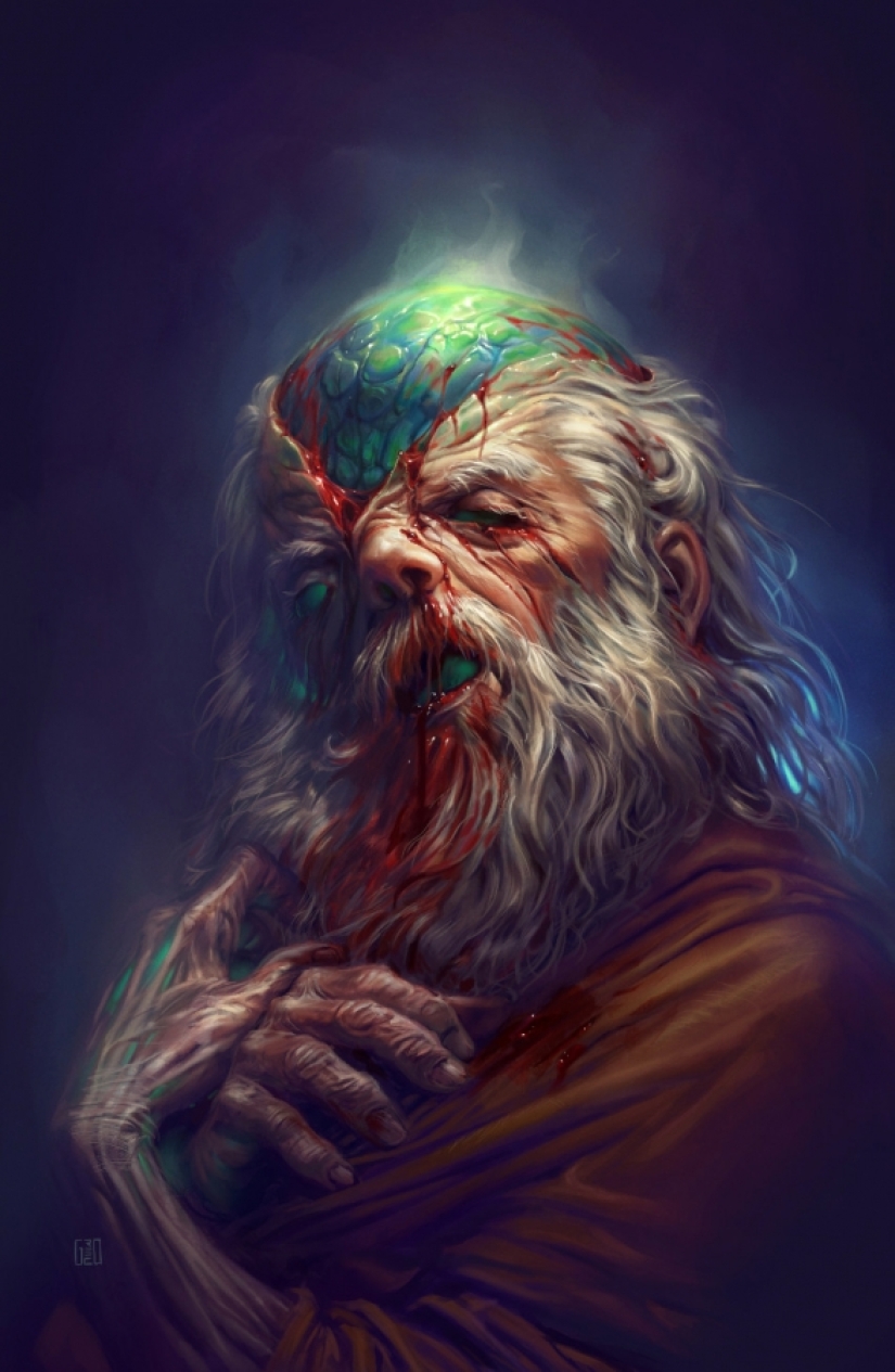 Maestro del terror escalofriante Flavio Greco Paglia