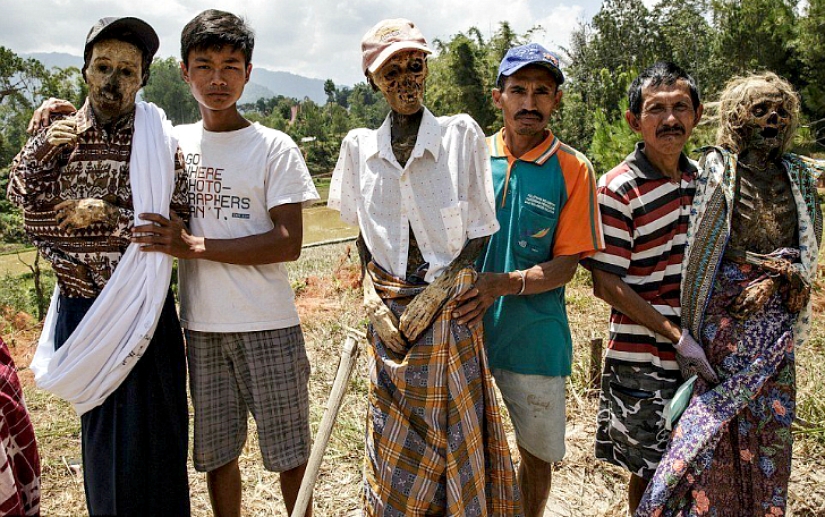Manene Festival, during which the Toraja people dig up the bodies of their deceased relatives