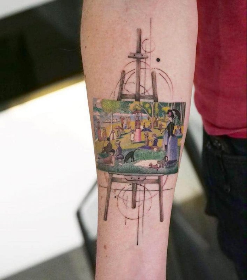 Masterpieces of world art on tattoos of Eva Karabudak