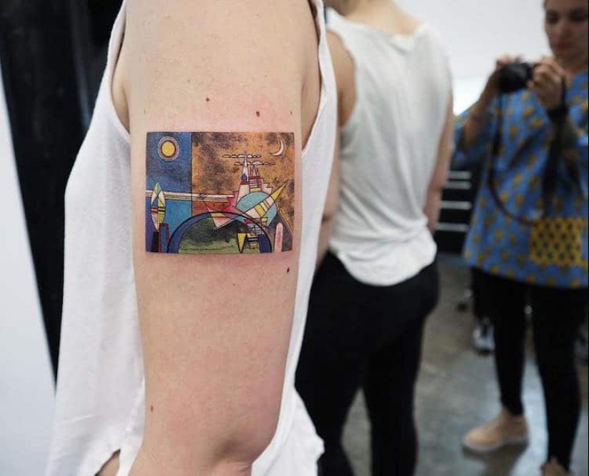 Masterpieces of world art on tattoos of Eva Karabudak