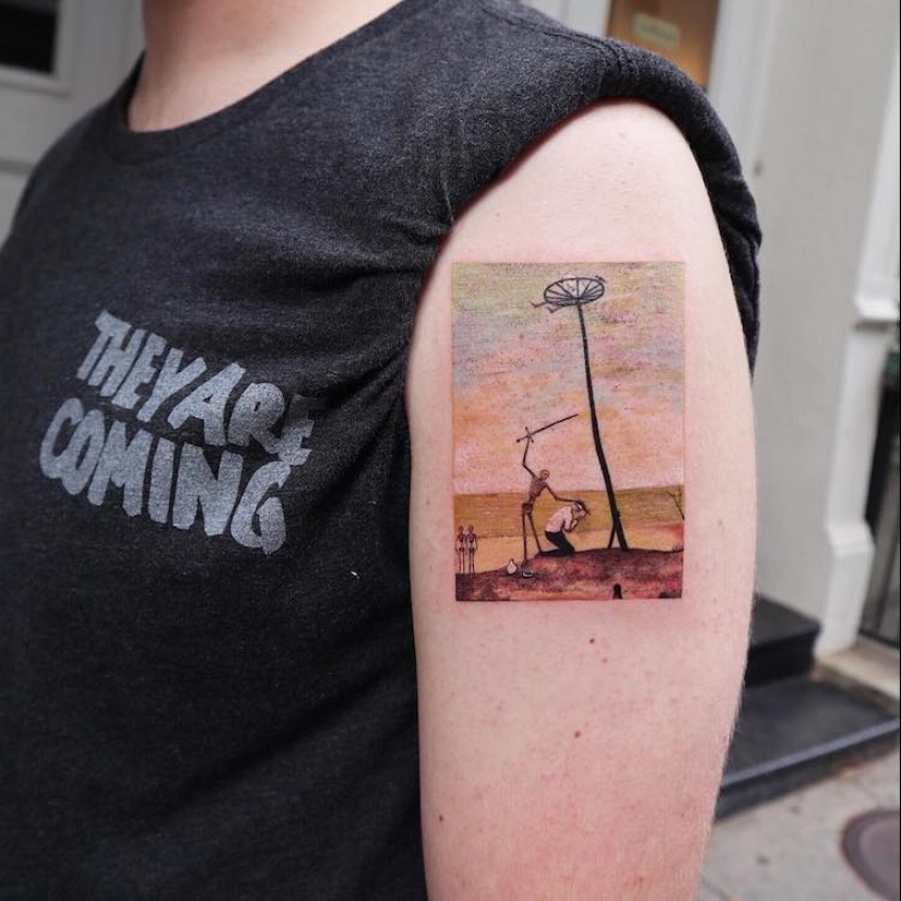 Masterpieces of world art on tattoos of Eva Karabudak
