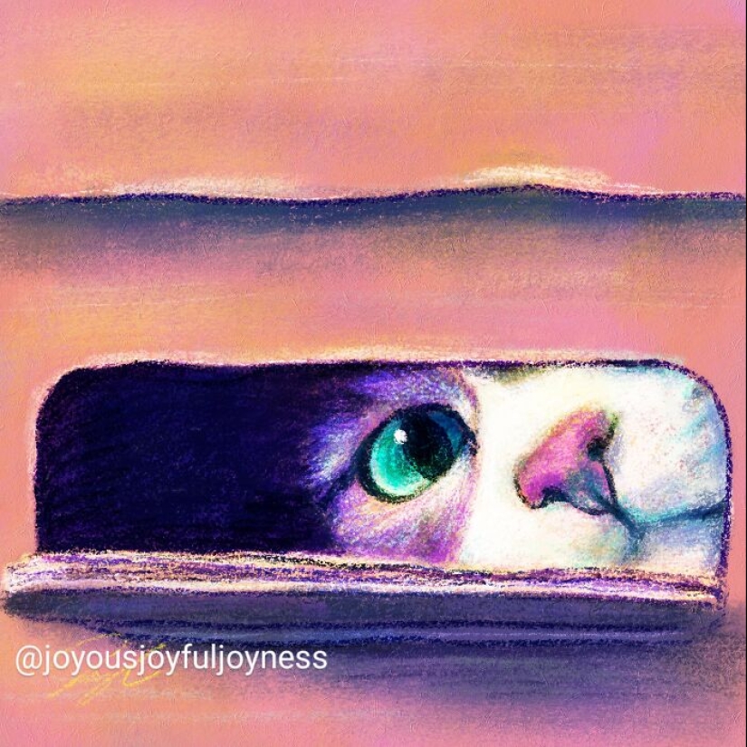 Mis 20 pinturas extravagantes de gatos en sus poses más divertidas