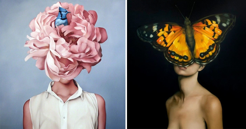 Mujeres, flores y animales: una simbiosis sorprendente en las pinturas de Amy Judd Mujeres, flores y animales: una simbiosis sorprendente en las pinturas de Amy Judd