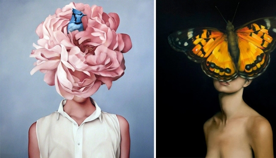 Mujeres, flores y animales: una simbiosis sorprendente en las pinturas de Amy Judd