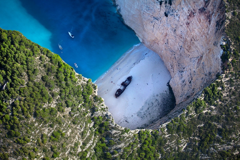 Navaio Bay is a protected beach on the Greek island of Zakynthos Navaio Bay is a protected beach on the Greek island of Zakynthos