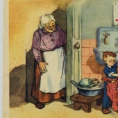 Old postcard for March 8 Old postcard for March 8