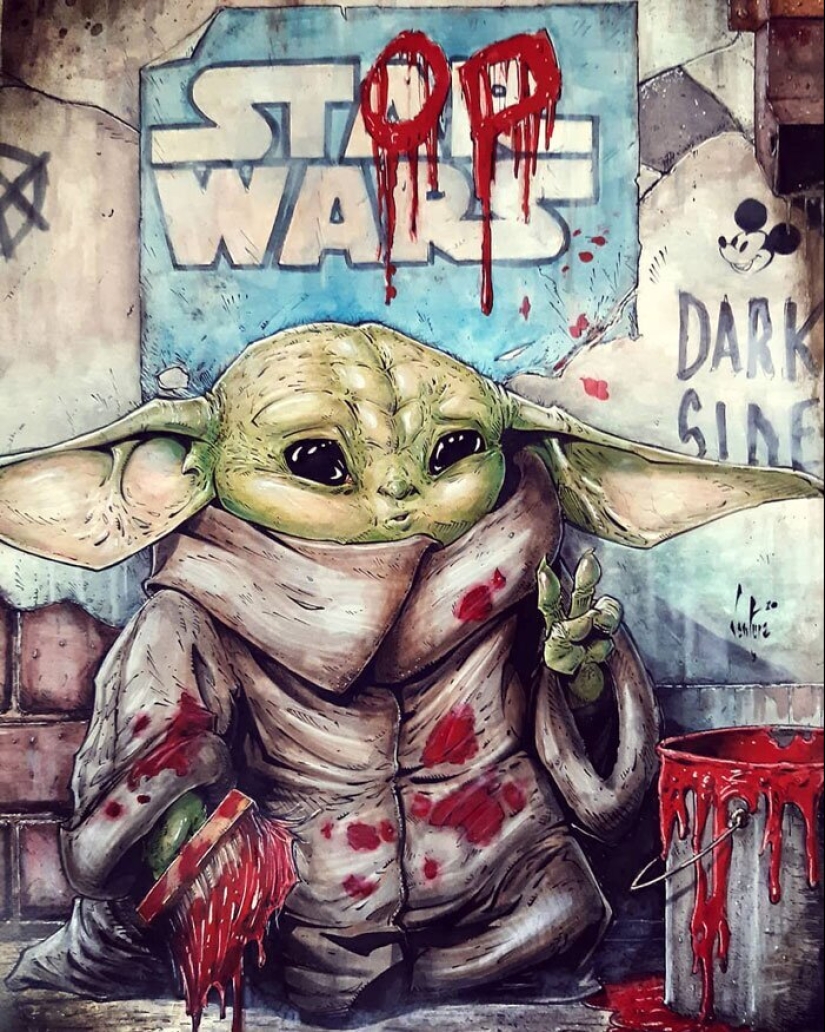 On the dark side: Marcelo Ventura and his drawings of the characters of pop culture in a dark comic style