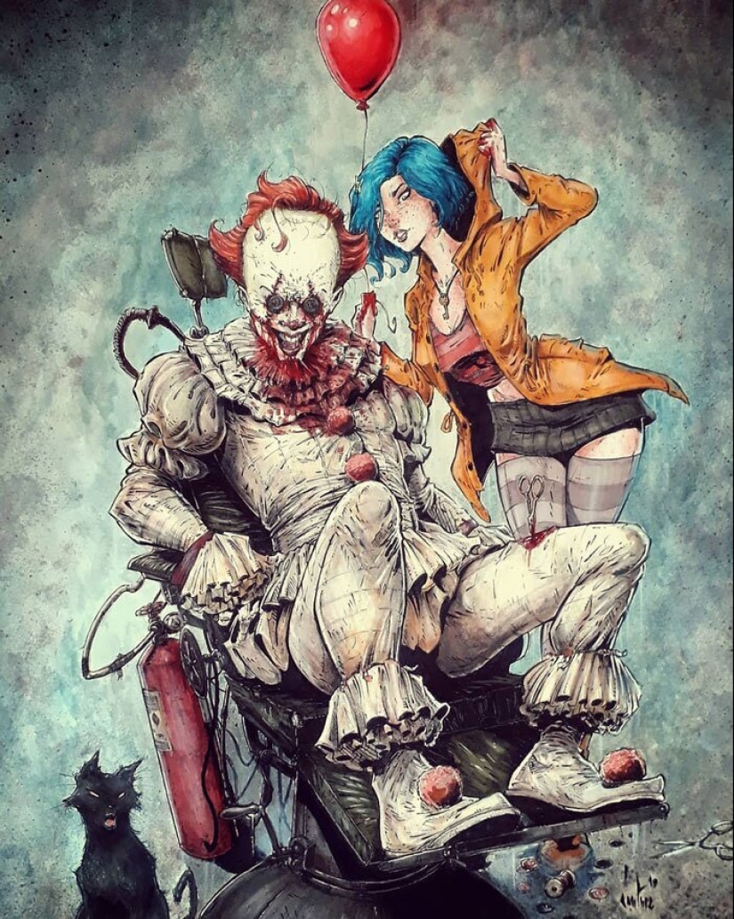On the dark side: Marcelo Ventura and his drawings of the characters of pop culture in a dark comic style
