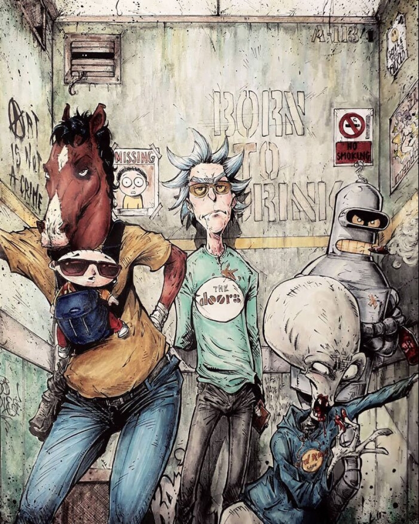 On the dark side: Marcelo Ventura and his drawings of the characters of pop culture in a dark comic style