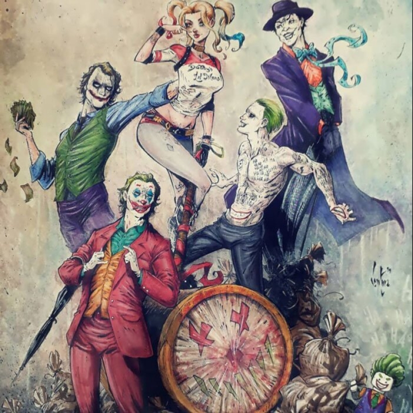 On the dark side: Marcelo Ventura and his drawings of the characters of pop culture in a dark comic style