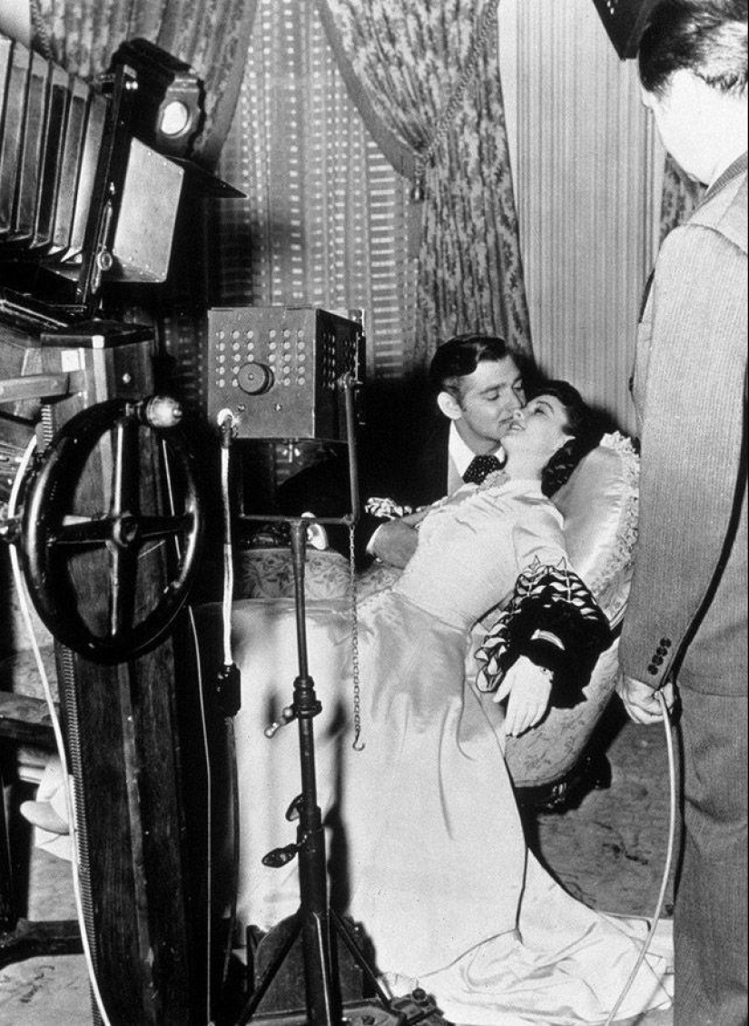 On the sets of classic Hollywood movies
