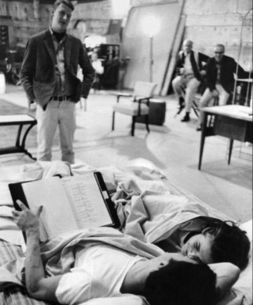 On the sets of classic Hollywood movies