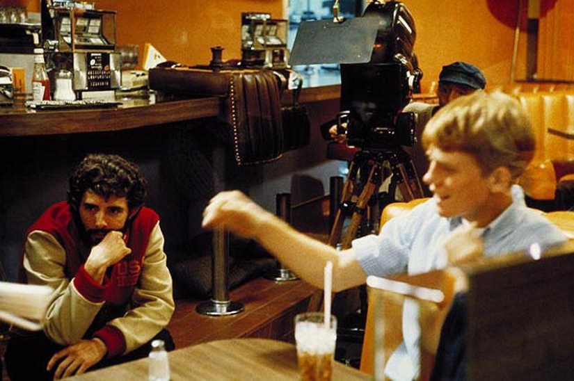 On the sets of classic Hollywood movies