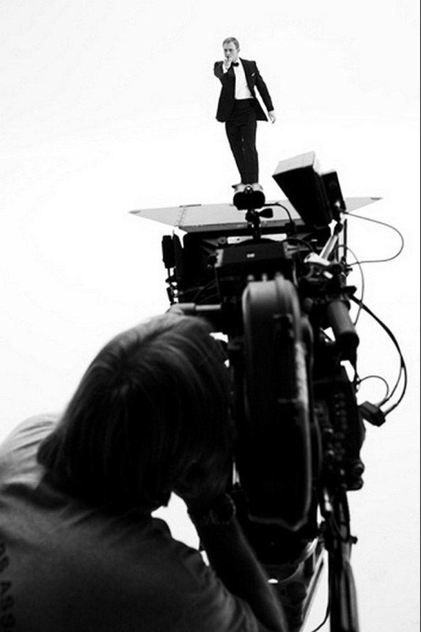 On the sets of classic Hollywood movies