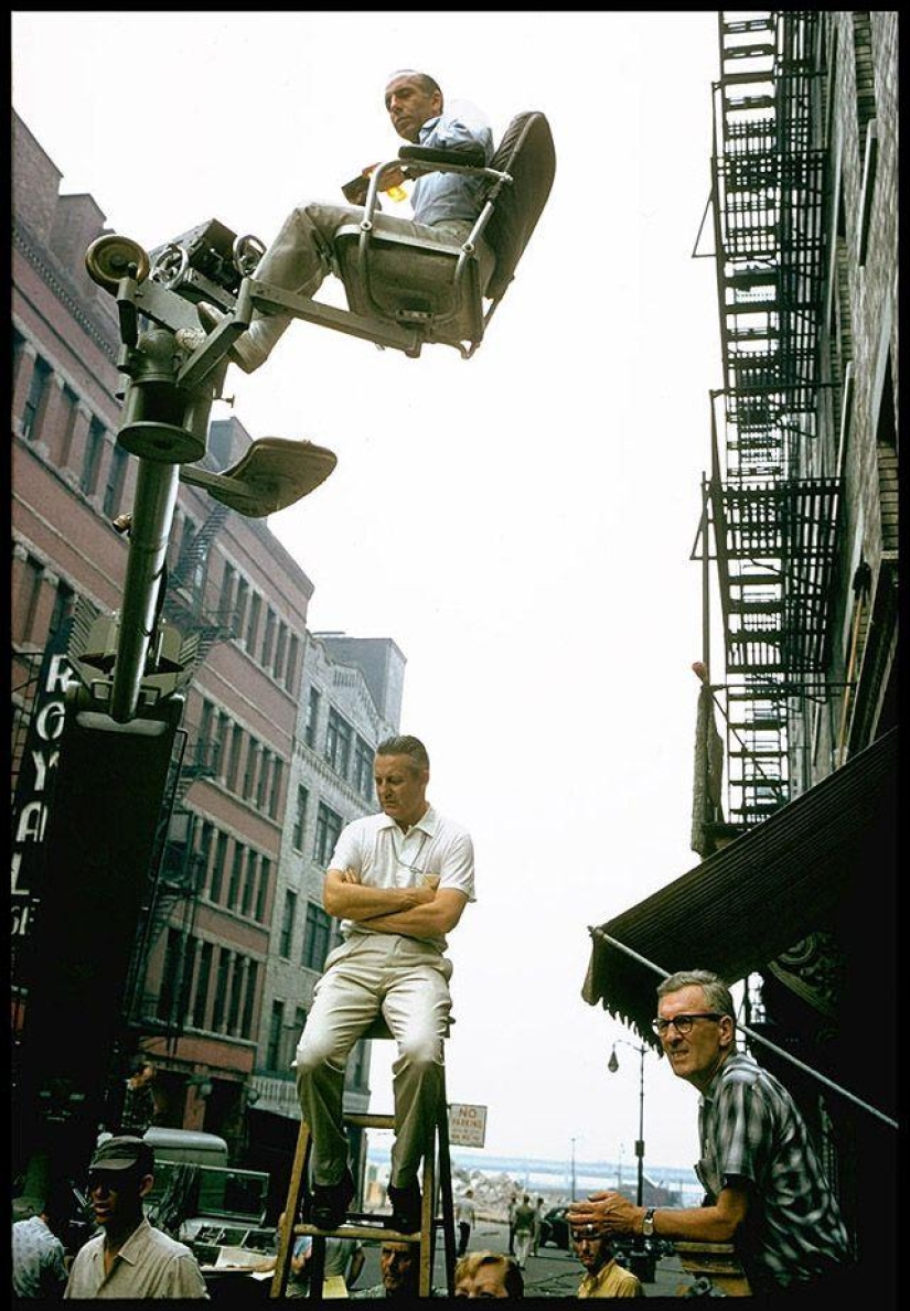 On the sets of classic Hollywood movies