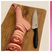 Optical illusion on his own body from the genius of makeup Mimi Choi Optical illusion on his own body from the genius of makeup Mimi Choi