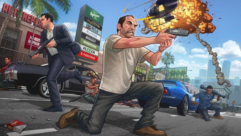 Our whole life... GTA: fantastic illustrations by Patrick Brown